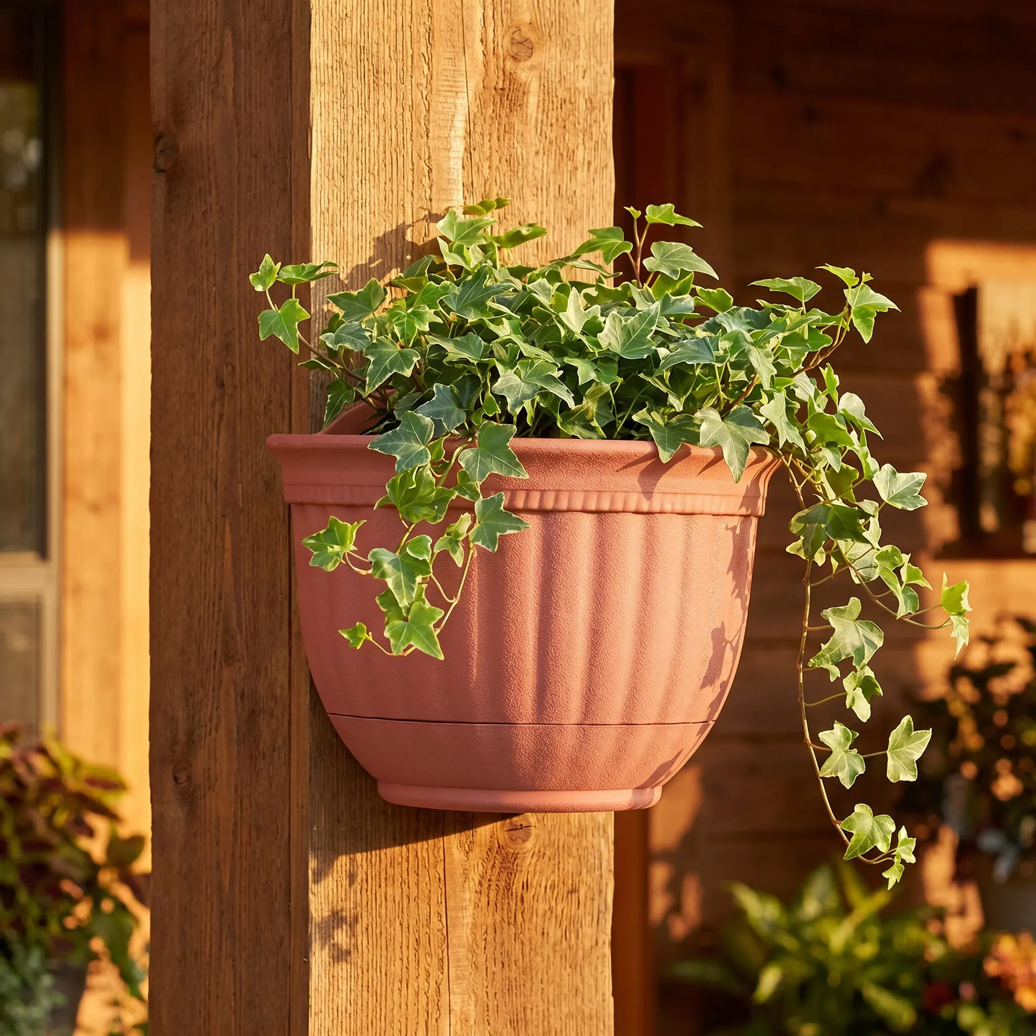 Half Circle Hanging Flower Pot Made of Premium Material Imitation Wall Mounted Space Saving Planter for Home