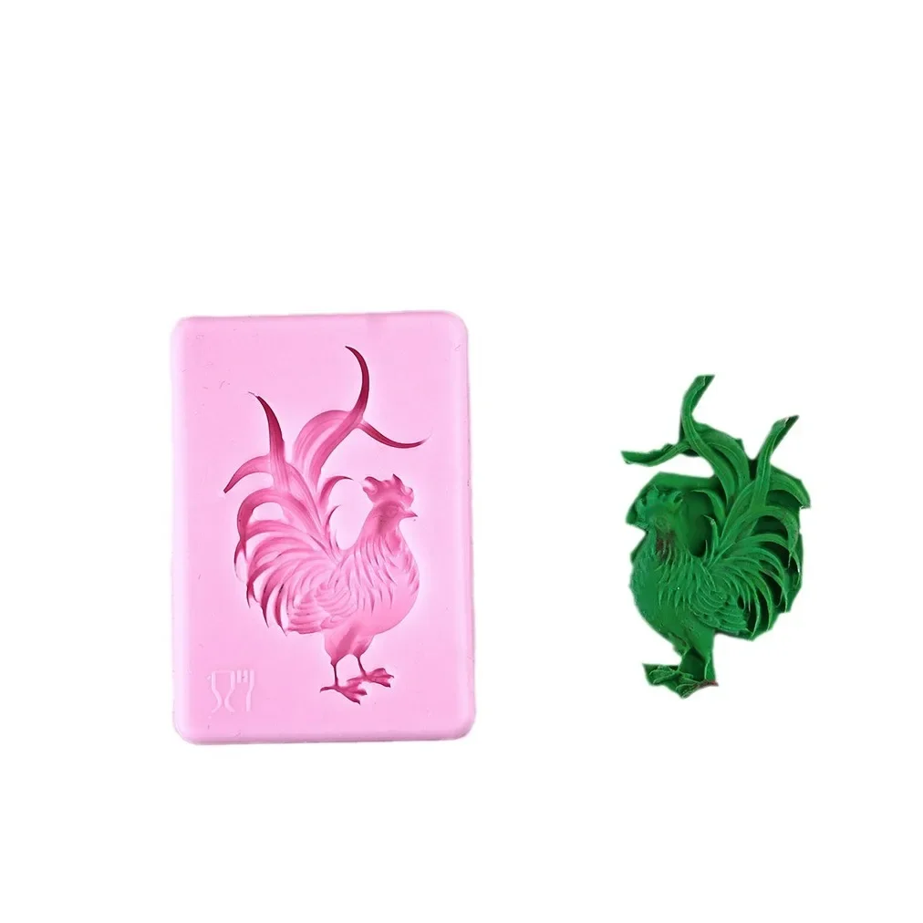 New Big Rooster Shape Silicone Mold Fondant Cake Chocolate Mould Craft Supplies Epoxy Resin Molds Cake Decoration Accessories