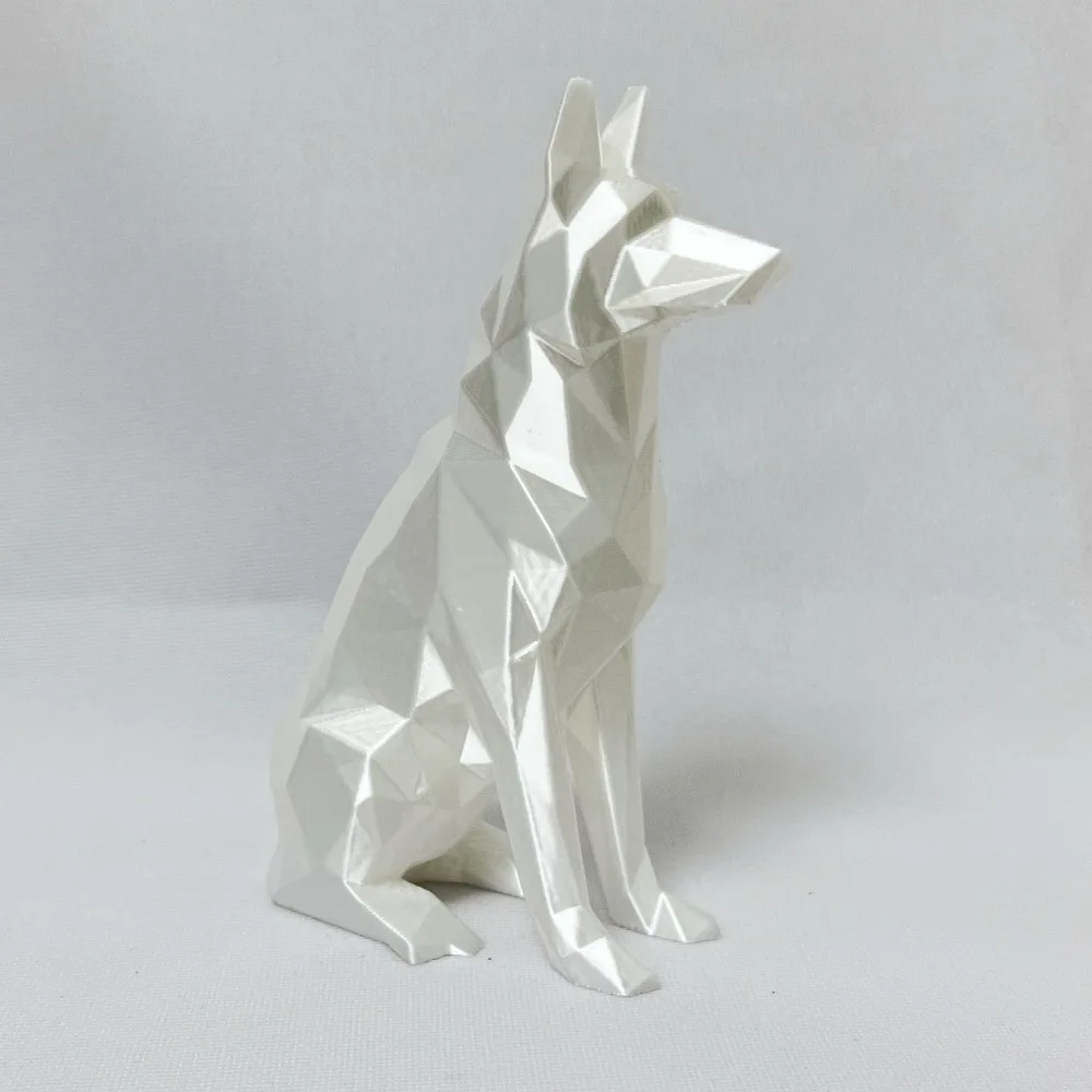 

3D Printed German Shepherd Ornament Creative Animal Figurines Miniatures Crafts Home Decor Desktop Ornament for Birthday Gifts