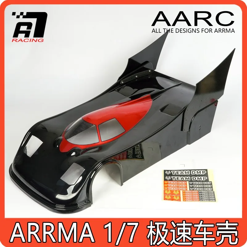 For ARRMA F1 1/7 High-Speed RC Body Shell - Custom Carbon Fiber Chassis Dual Motor Mount Upgrade Parts for RC Racing Car