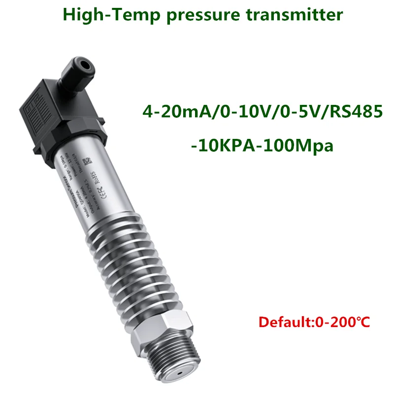 4-20mA 0-10V 0-5V Oil Gas Water Air Pressure Sensor RS485 G1/4 High Temperature Pressure Transmitter Sensor 0-200℃ Range