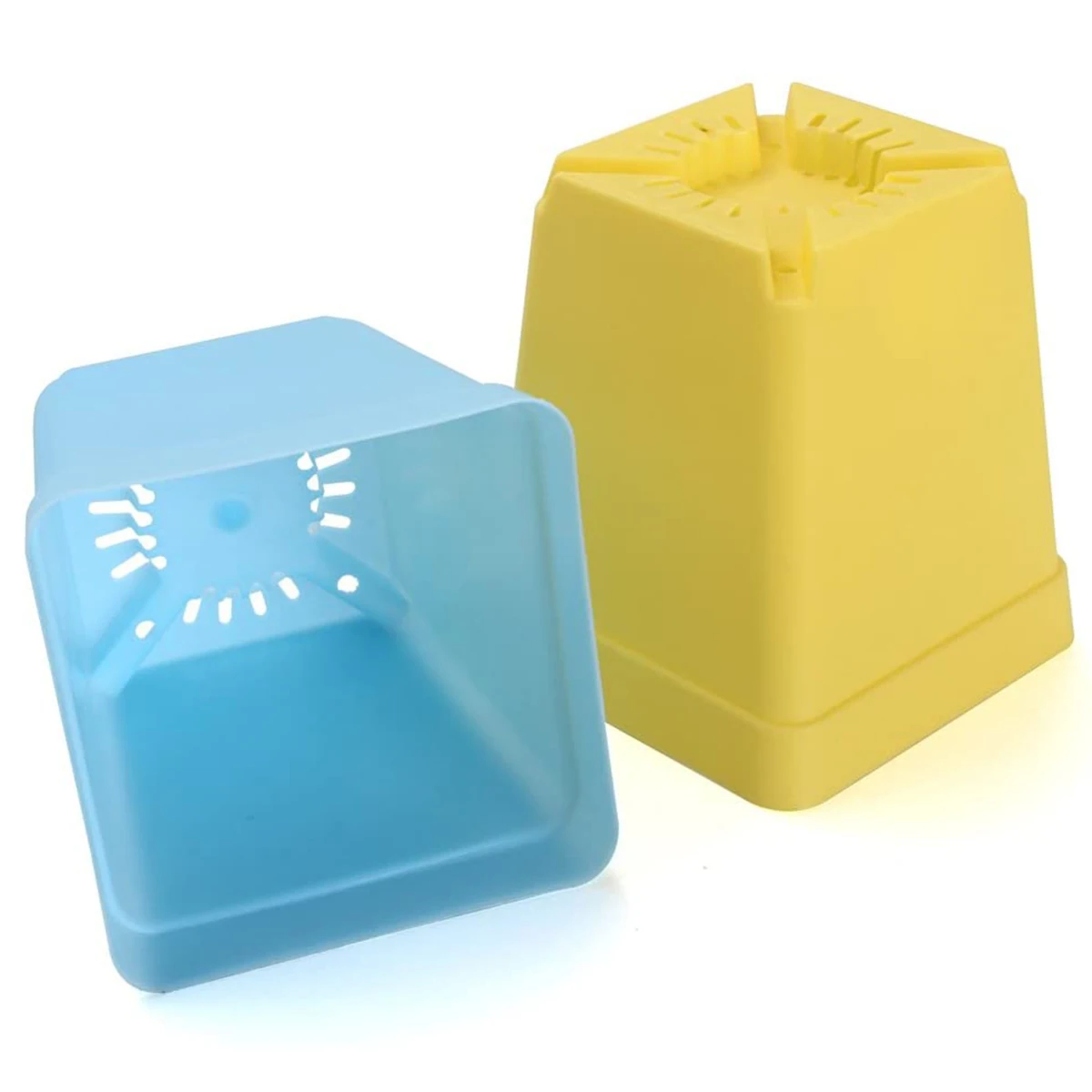 Plant Flower Pot Plastic Pot Square With Pots Trays 12PCS Accessories Decoration Flower Home decor Replacement