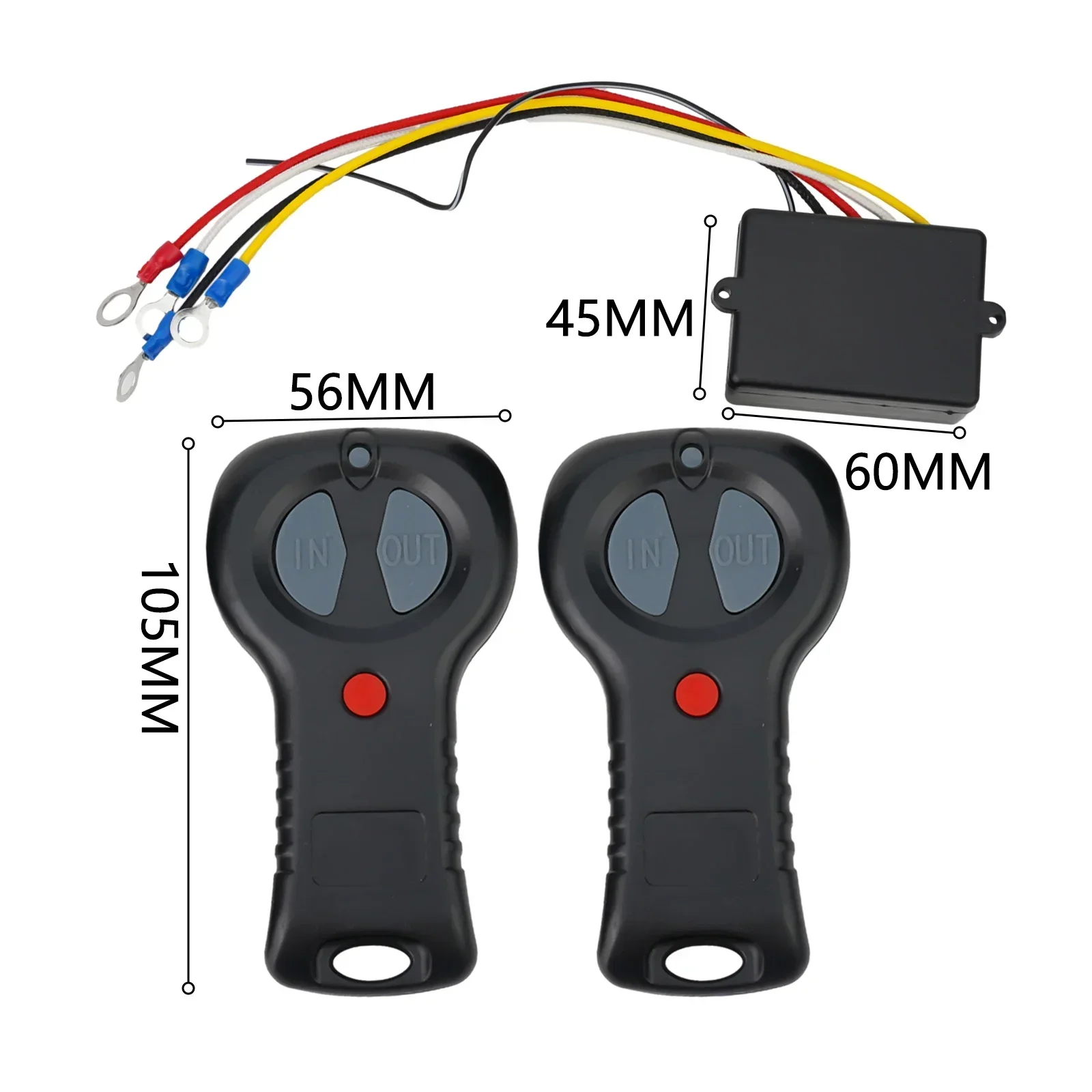 Remote Control Receiver 2pcs Control 30-70m DC12V Digital Winch Electric For ATV SUV Remote Control Switch Kit