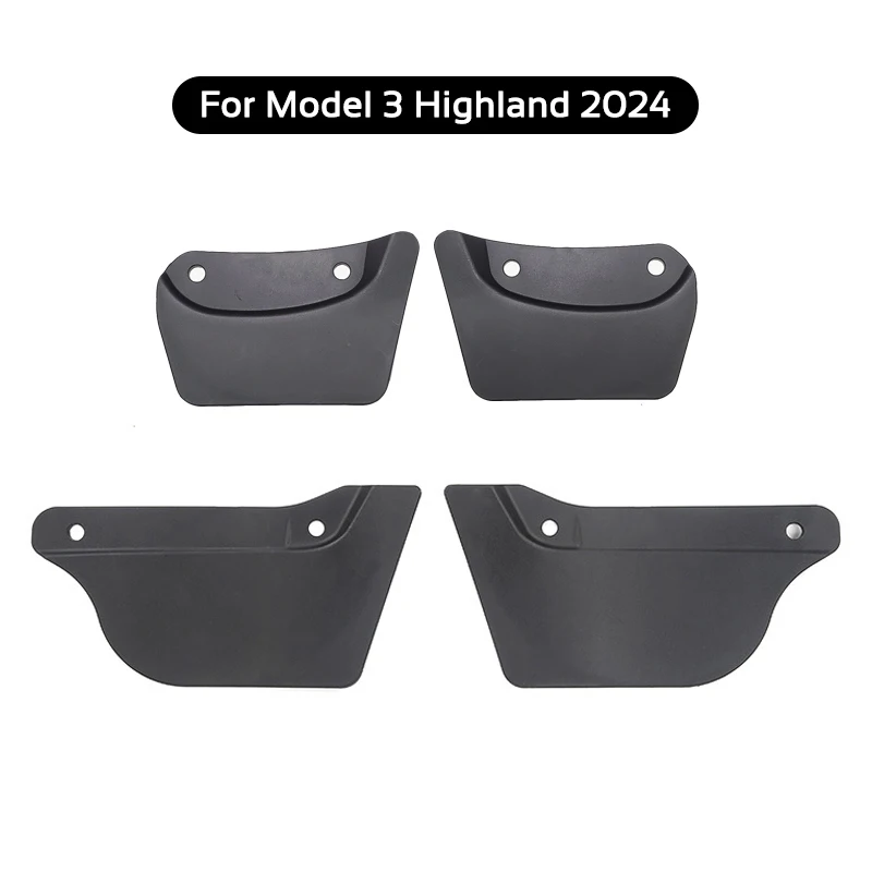 for Tesla Model 3 Highland 2024 Mud Flaps Invisible Wheel Mudguards TPE Mudflaps Front Rear Splash Guards Protector Accessories