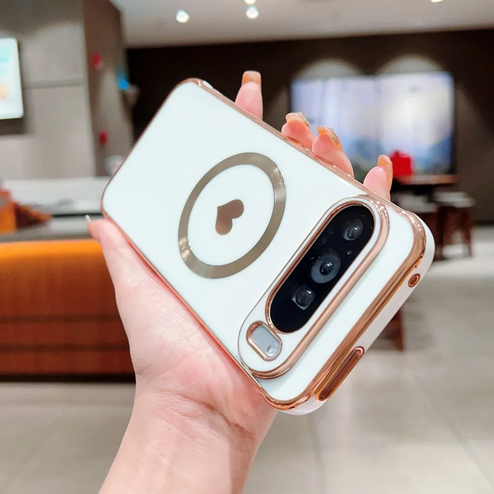 حافظة لهاتف جوجل بيكسل 10 9 برو XL 8 برو 8A 9A 7A 10Pro 9Pro XL غطاء على شكل قلب ممتص للصدمات