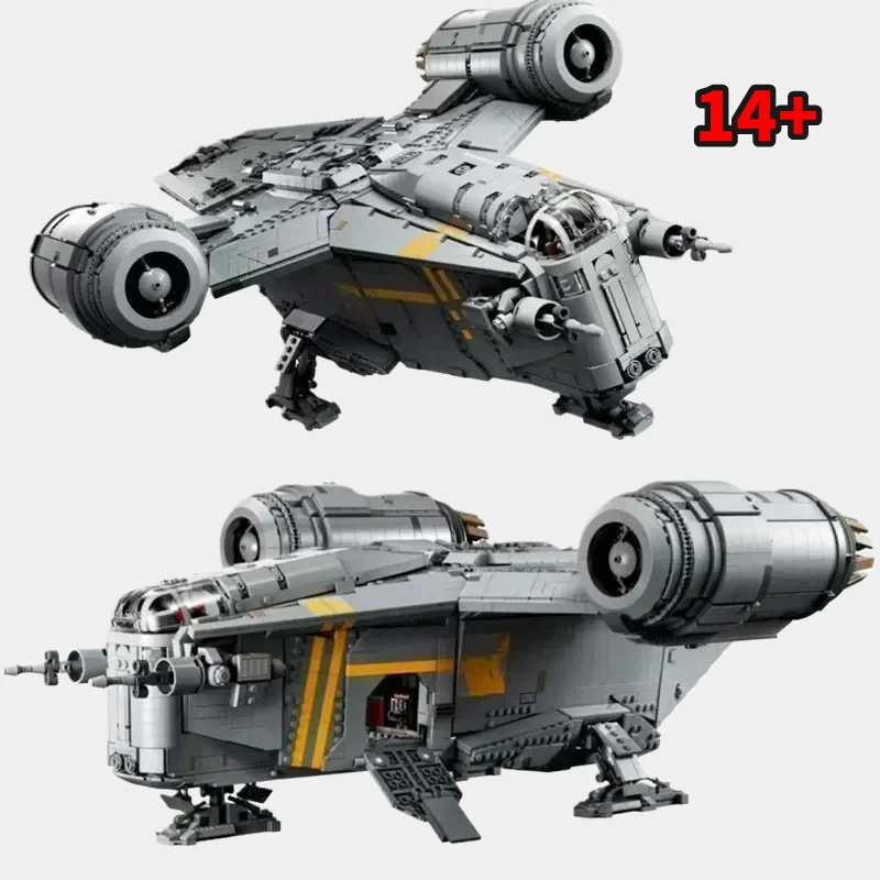 

Новинка от Disney: Конструктор 75331 UCS The Razor Crest, 6187 деталей, модель космического корабля, подарки для детей на день рождения, сувениры для гостей.