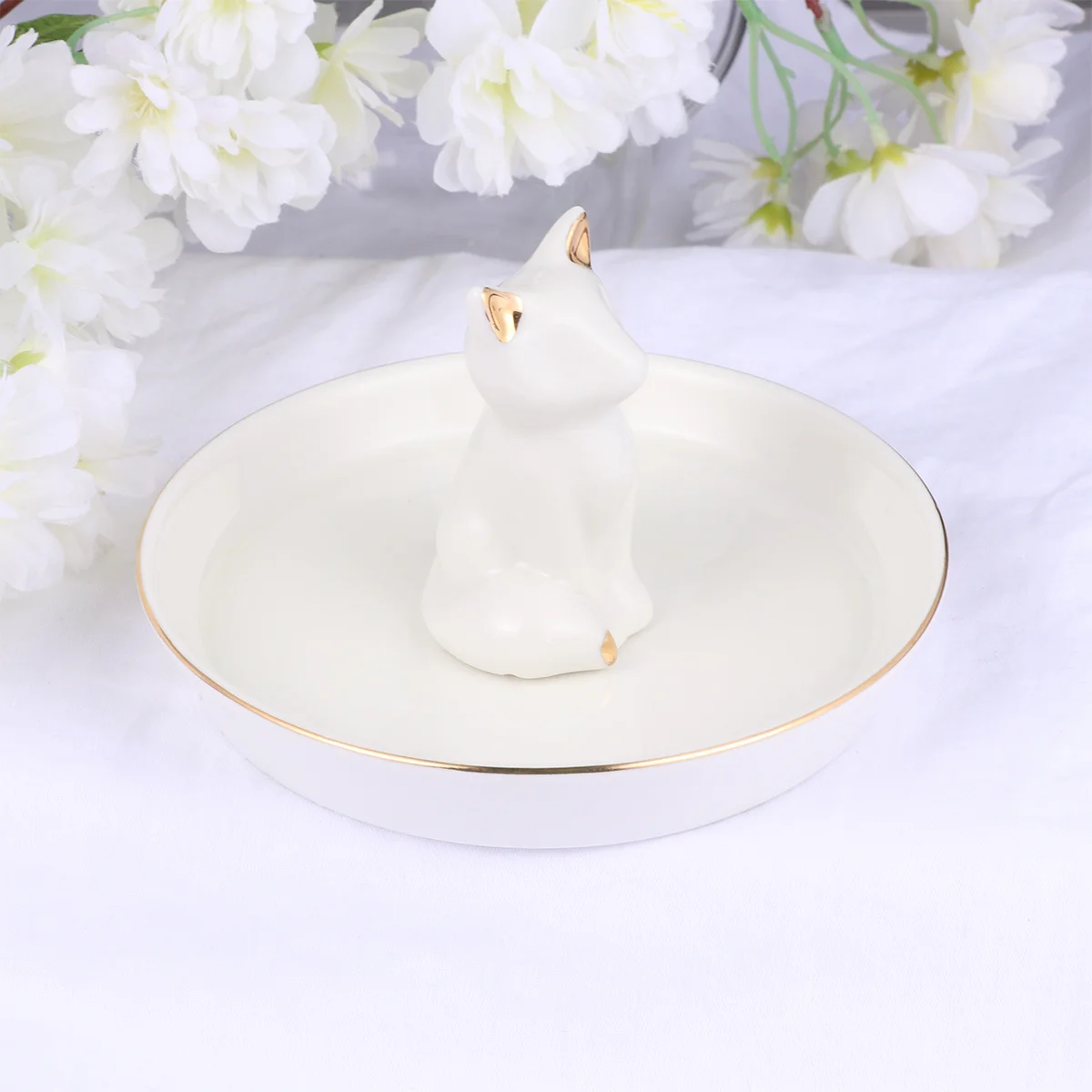 

2 шт., керамический поднос для ювелирных изделий, небольшой органайзер для хранения колец, серег, браслетов, поднос для безделушек для женщин