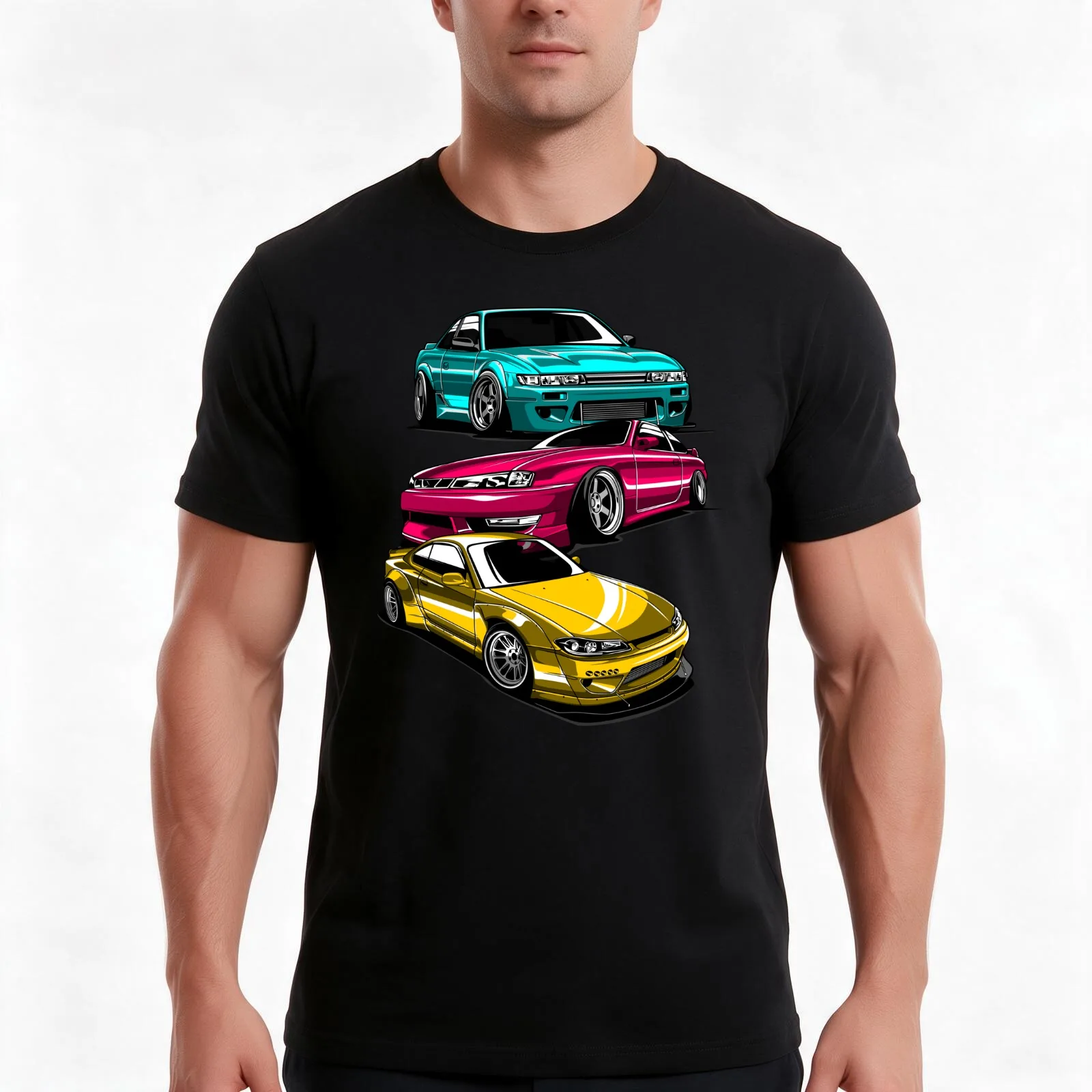 T-shirt de voiture pour les fans de Silvia Evolution JDM, modèles S13, S14, S15, style rétro de Tokyo, T-shirt décontracté d'été en coton, hauts streetwear oversize