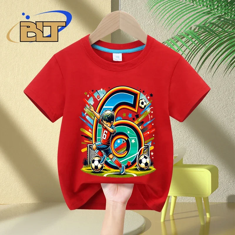 6-jähriger Junge Geburtstag T-Shirt Sommer Kinder Baumwolle kurz ärmel ige lässige Top Kinder Geschenk