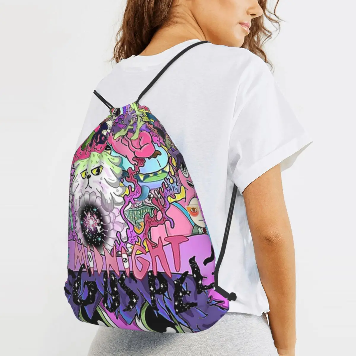 

The Midnight Gospel Tribute Backpacks Fashion Drawstring Bags Sports Bag Book Bags for Man Woman School