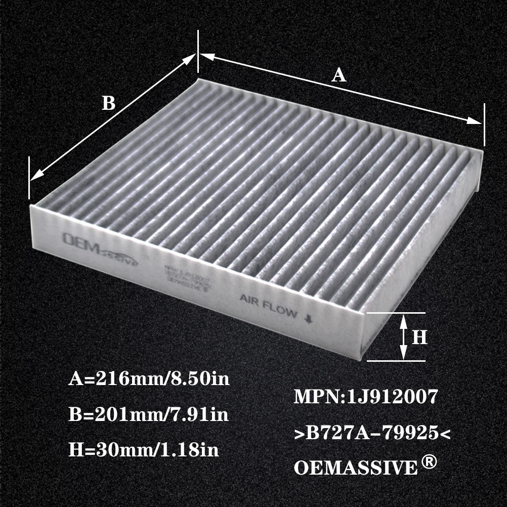 Car Activated Carbon Pollen Cabin Air Filter For Mitsubishi Lancer Outlander Sport RVR Nissan Altima Maxima Sentra B727A-79925