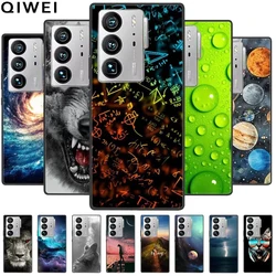 For ZTE Axon 40 Ultra Case Animals Painted Silicone Soft Phone Covers for ZTE Axon 40 Ultra 5G TPU Coques Shockproof Shells Wolf