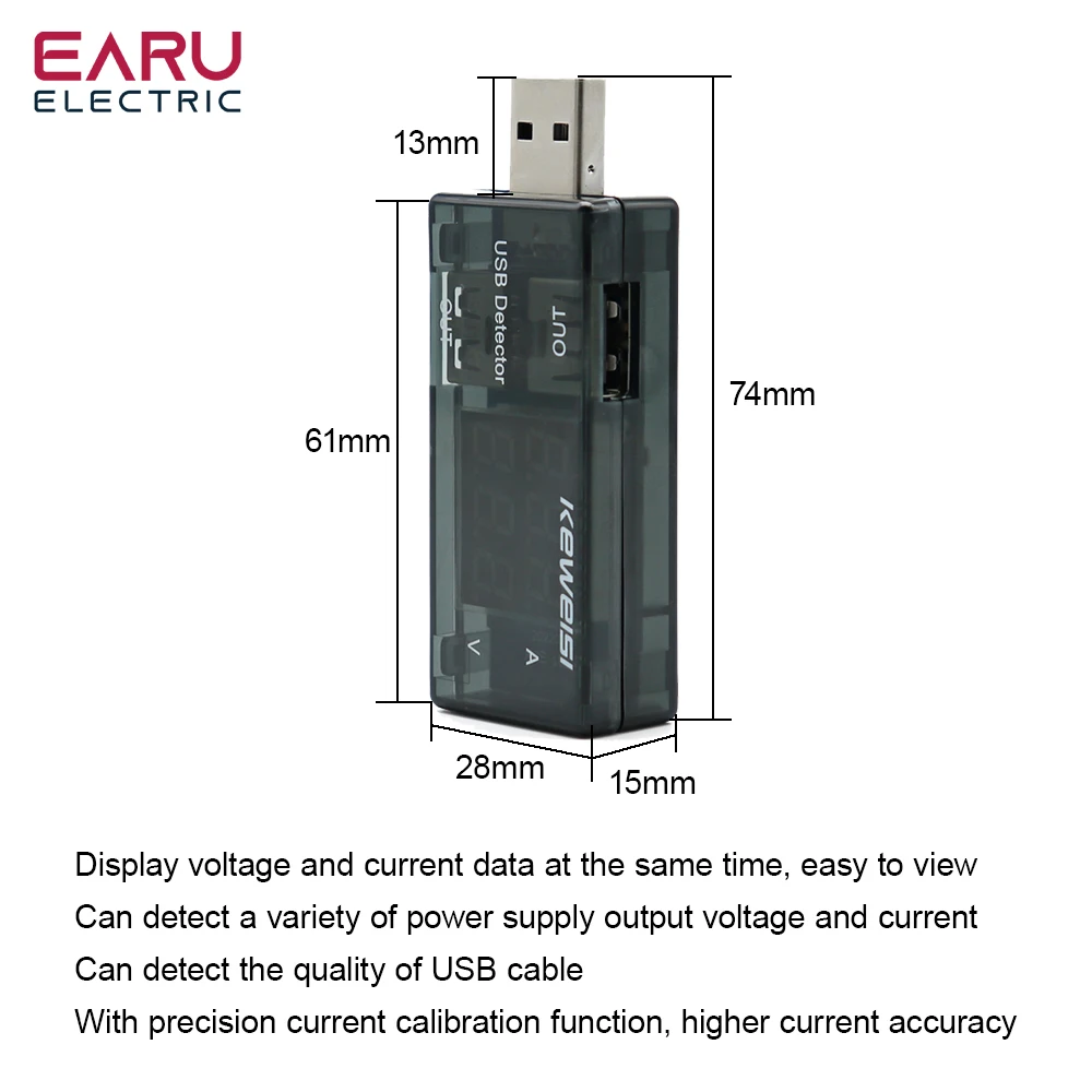 USB Charger Tester Doctor Voltage Current Meter Voltmeter Ammeter Battery Capacity Tester Mobile Power Detector image 2