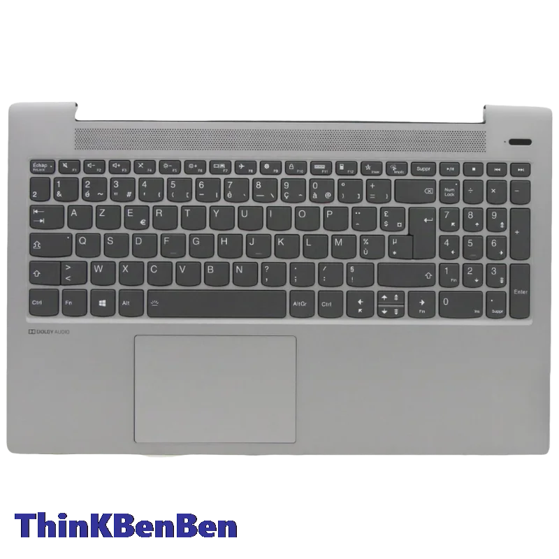 FR French Platinum Grey Keyboard Upper Case Palmrest Shell Cover For Lenovo Ideapad 5 15 ITL05 IIL05 ALC05 ARE05 5CB1A24828