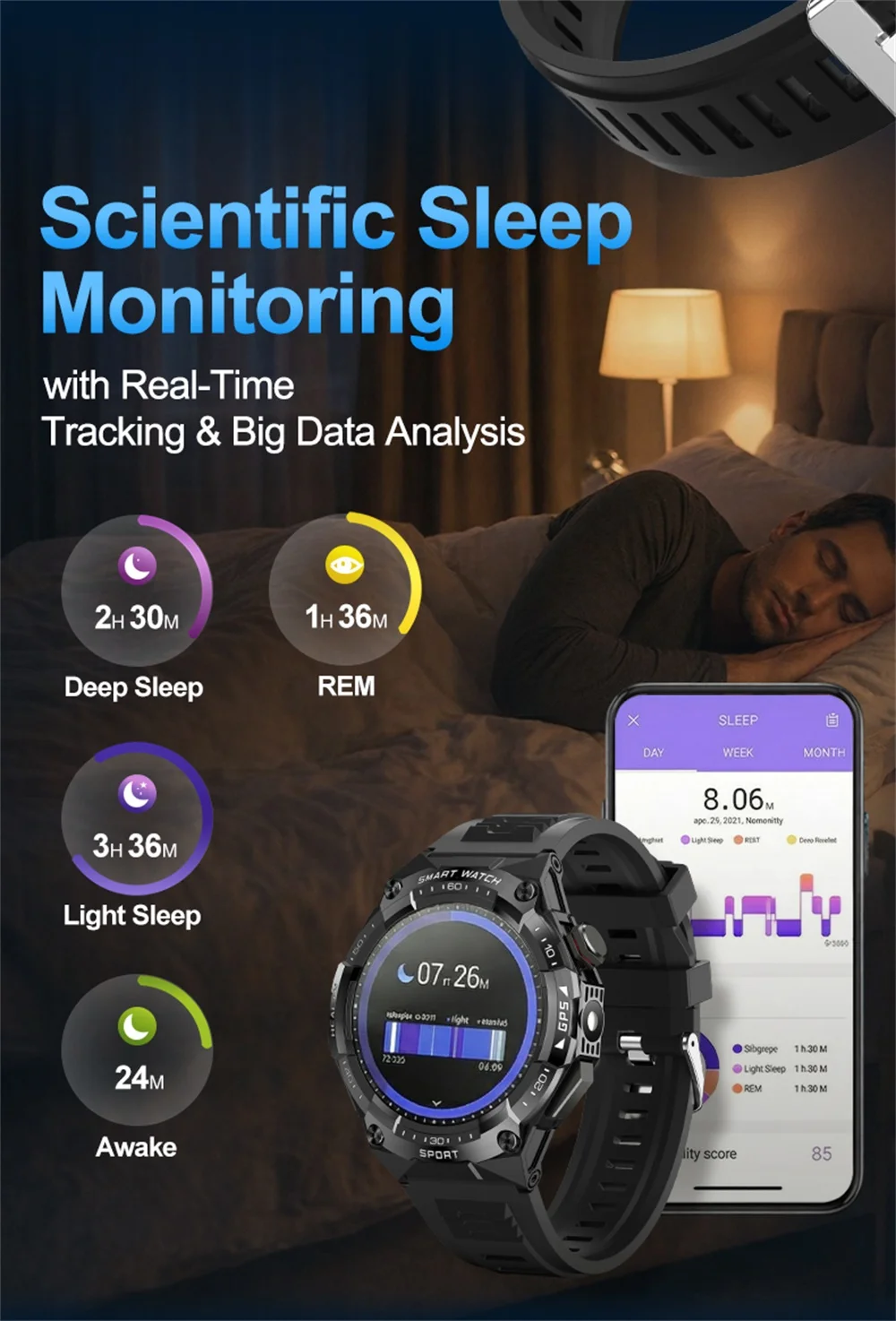 Fitness Smartwatch with GPS, AMOLED Display, Compass and Bluetooth Calling description 9