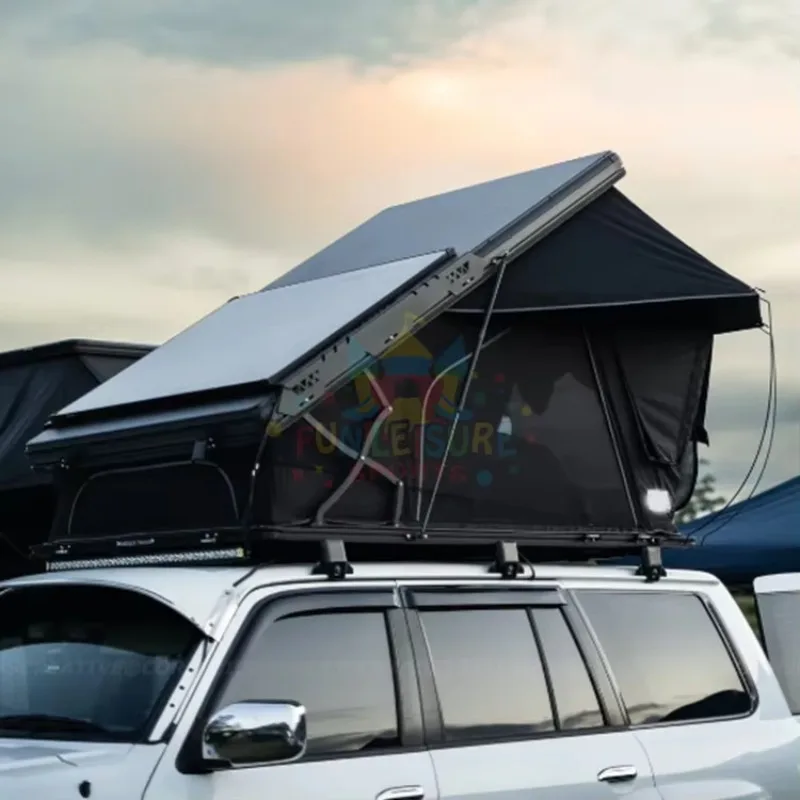 High Quality Roof Top Tent Pu3000mm Bracket Type Roof Tent Travel Hard Shell Rooftop Tent 4 Person For Outdoor