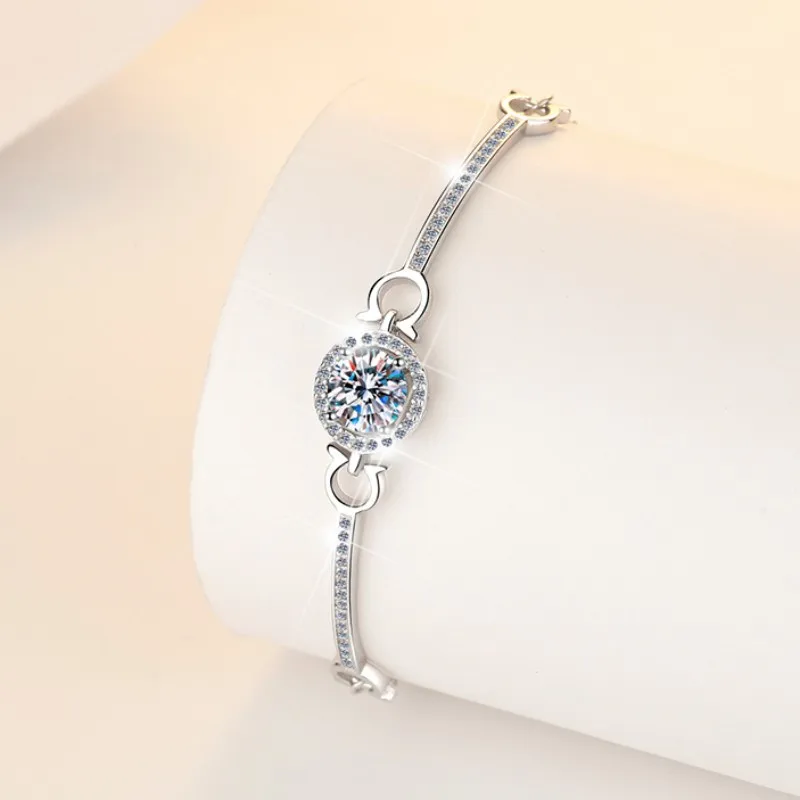 

Shining As Galaxy Bracelet Women's 1CT Moissanite PT950 Platinum - Galaxy sparkle dazzling, daily light luxury style