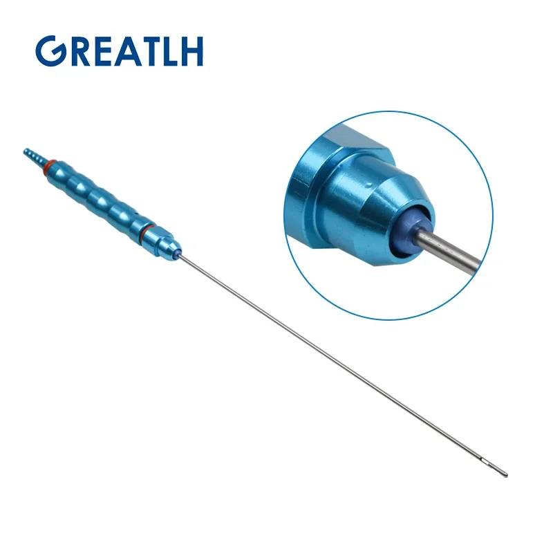 Porous Injection Cannula Spiral Two Holes Cannula Liposuction Cannula Set with Titanium Alloy Handle Liposuction Tools