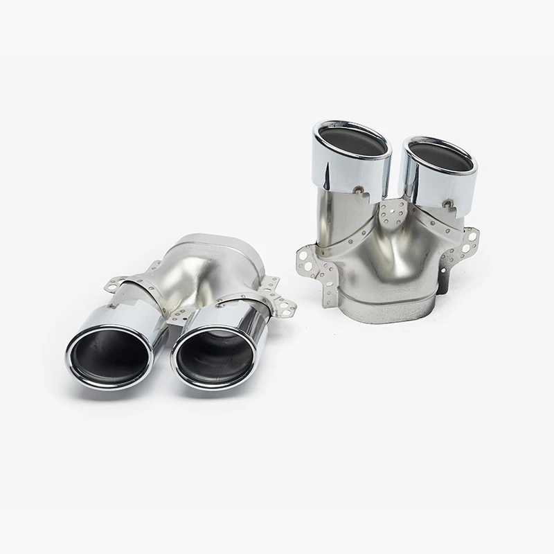 Quad Exhaust Tips Exhaust Pipe End 304 Stainless Steel Fit for Mercedes-AMG C43 W205 S205 C205 A205 Facelift 2019+