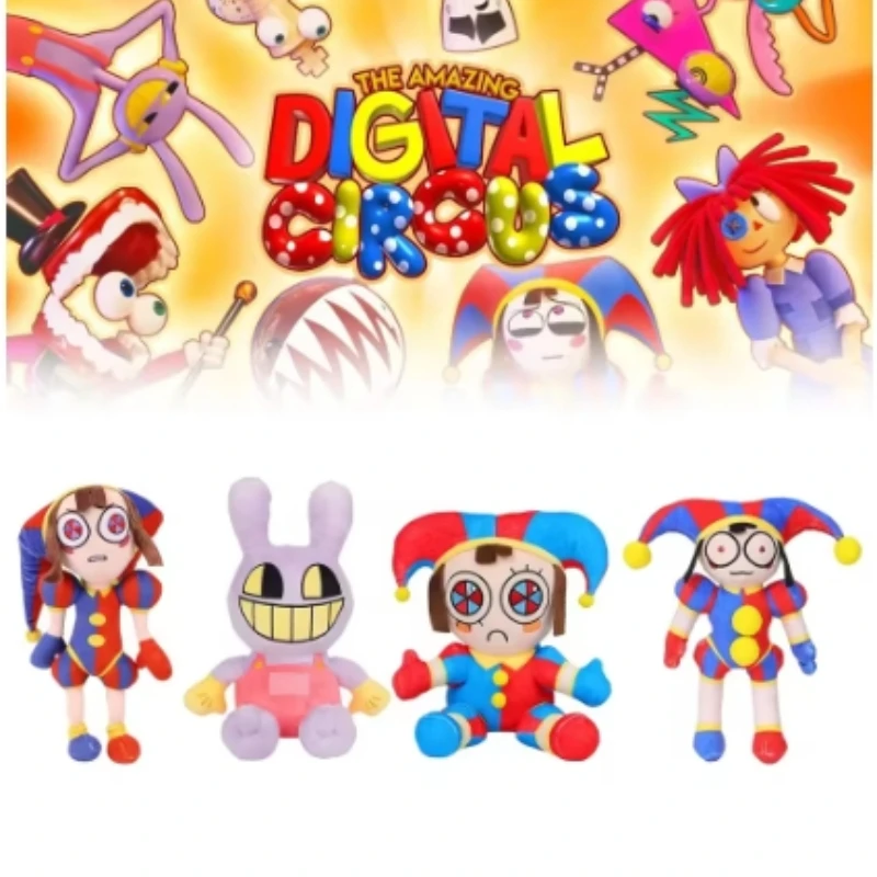 Lot de 12 peluches The Amazing Digital Circus, figurines Pomni et Jax, jouets en peluche mignons, cadeau d'anniversaire pour enfants, Noël