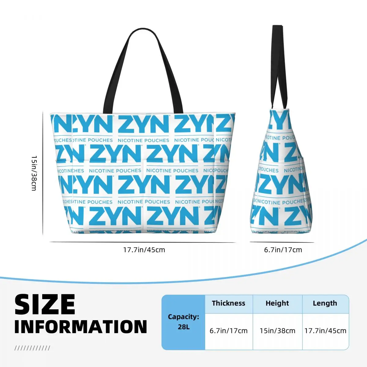 Zyn Beach Tote Bag Sport Gym Yoga Duffle Large Tote Bag Women Travel Bag Fitness bag