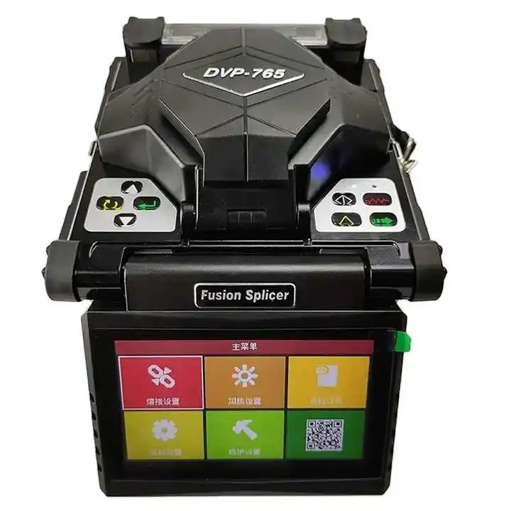 DVP Fusion splicing machine DVP-765 Fiber Optic Fusion Splicer DVP 765 FTTH Optical Fiber ARC Fusion Splicer English menu