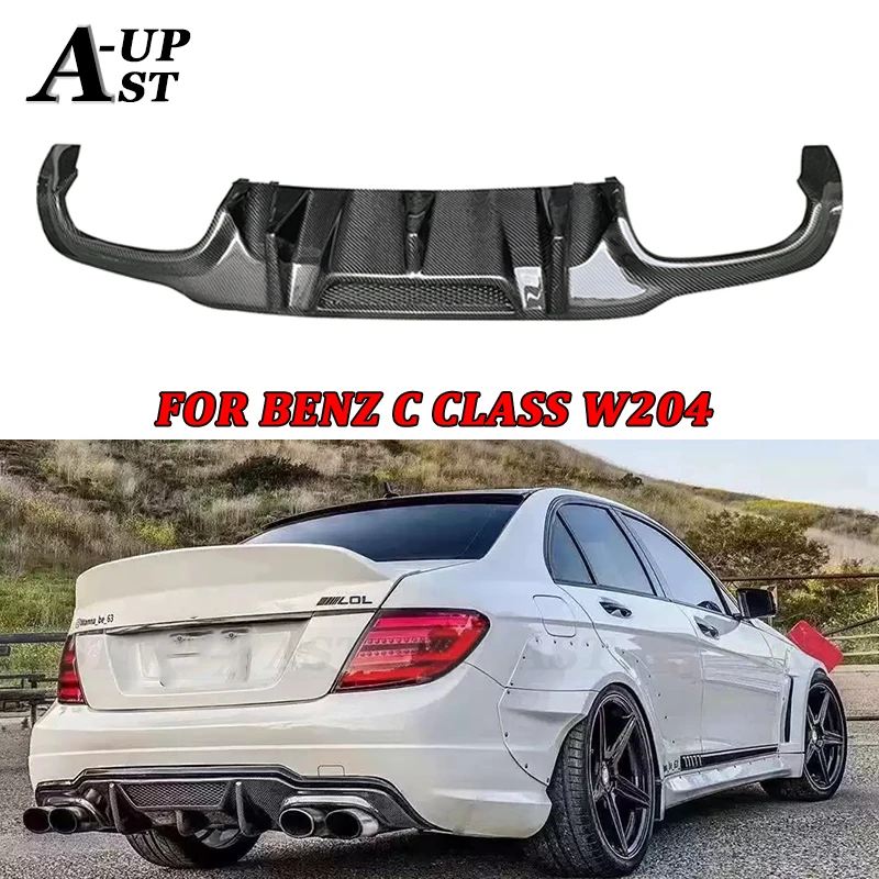 

Carbon Fiber Rear Lip For Mercedes Benz C Class W204 2012-2014 C200 C220L V Style Back Bumper Diffuser Splitter Body Kits