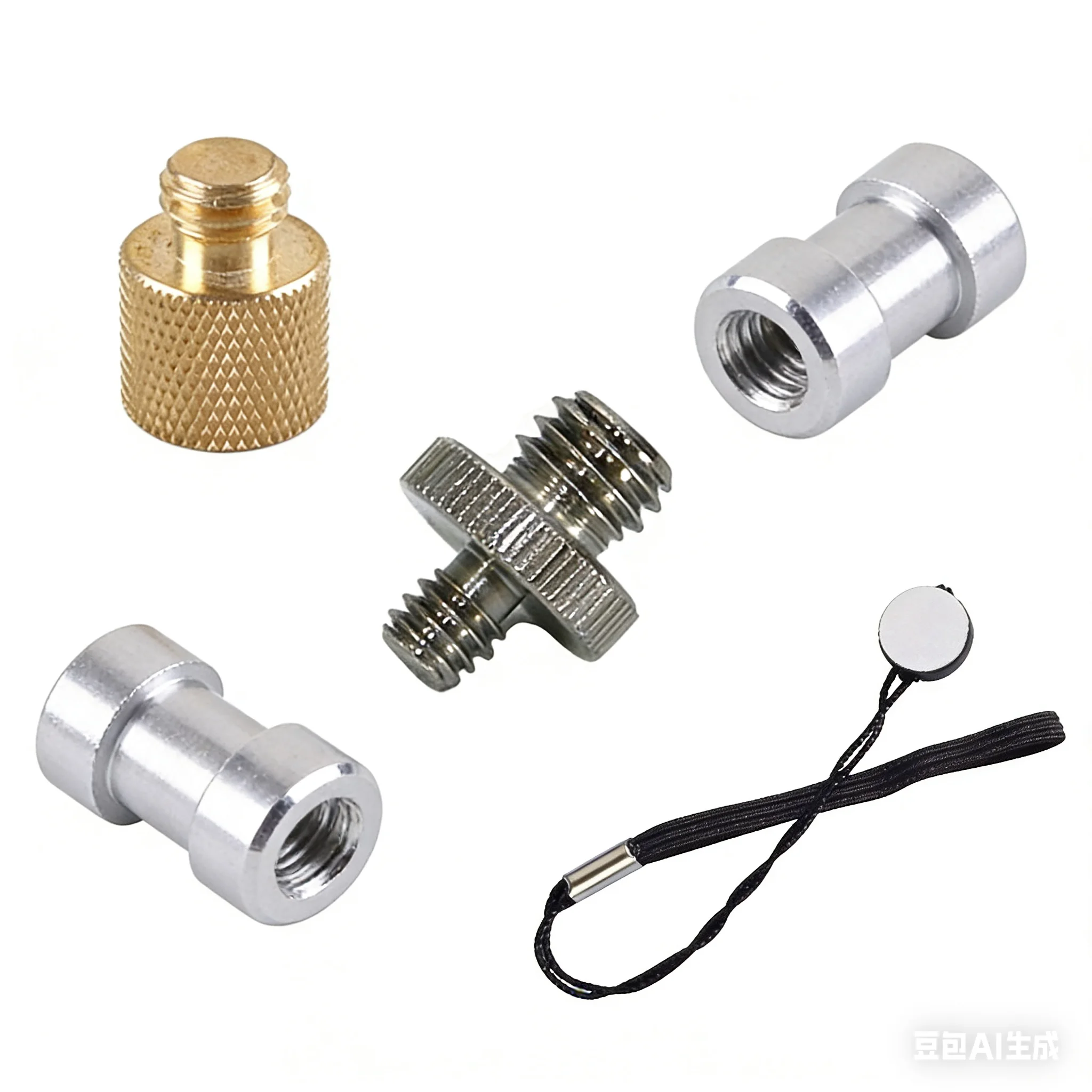 

2026 Camera Adapter Screws Kit Tripot & Monopod Accessorious Female 1/4" to Male 3/8" Female 3/8" to Male 1/4" Lens Cap Strap