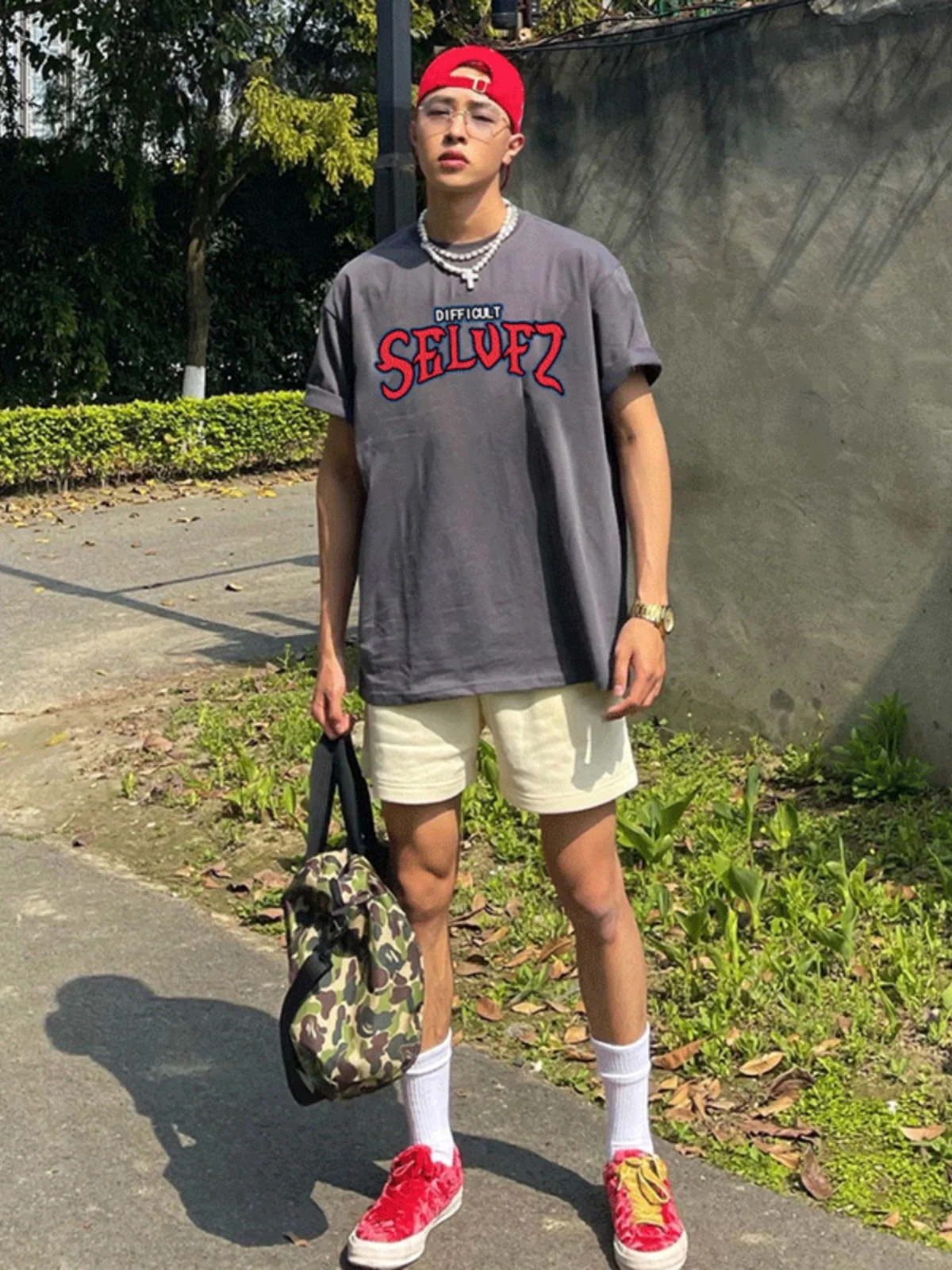 

Мужские летние универсальные повседневные спортивные брюки American Sle Straight Leg Cotton orts в стиле хип-хоп High Street, повседневные спортивные брюки пять четвертей