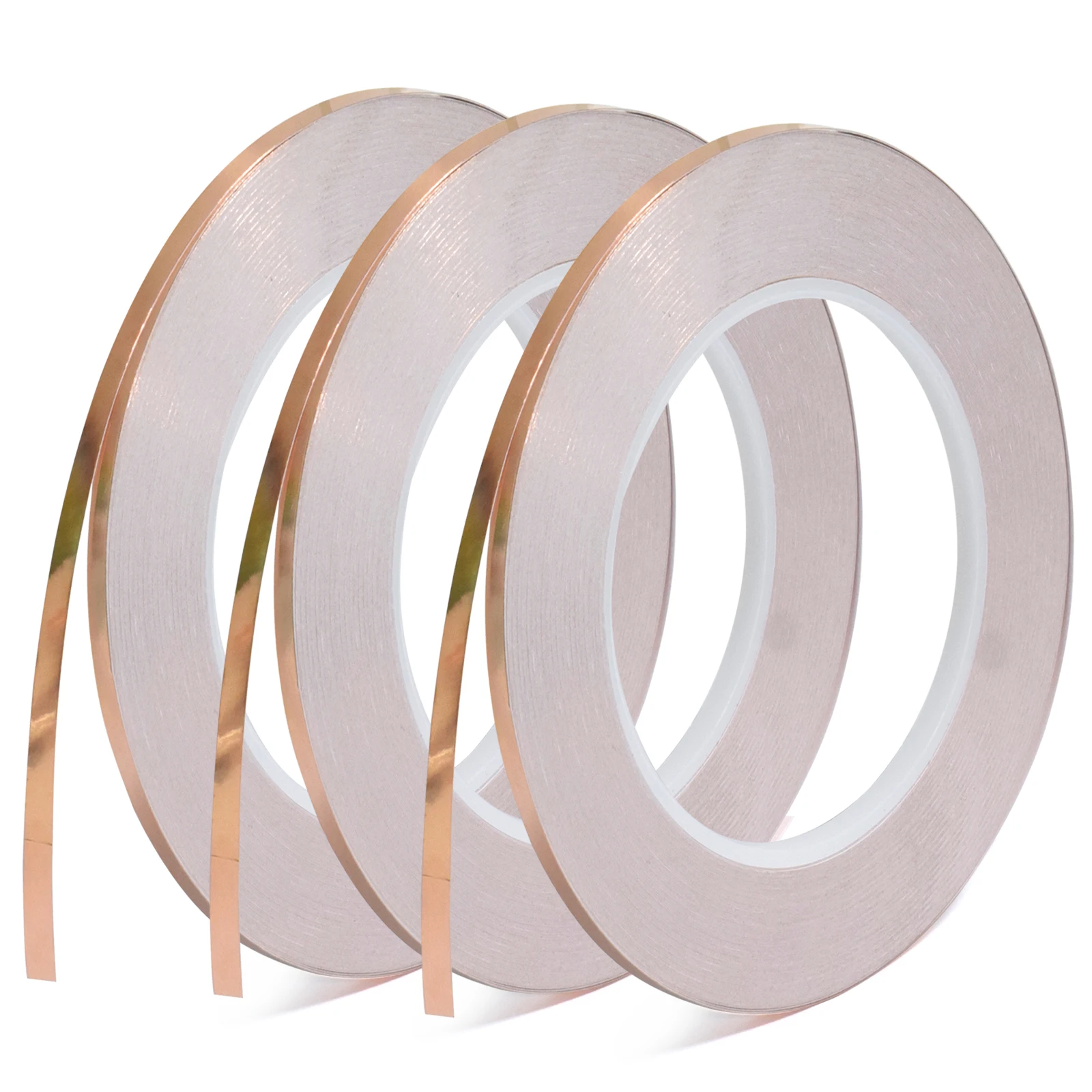 3pc 5/8mm Copper Foil Tape Conductive Adhesive Used for Colored Glass DIY Handicrafts and EMI Shielding Electrical Maintenance