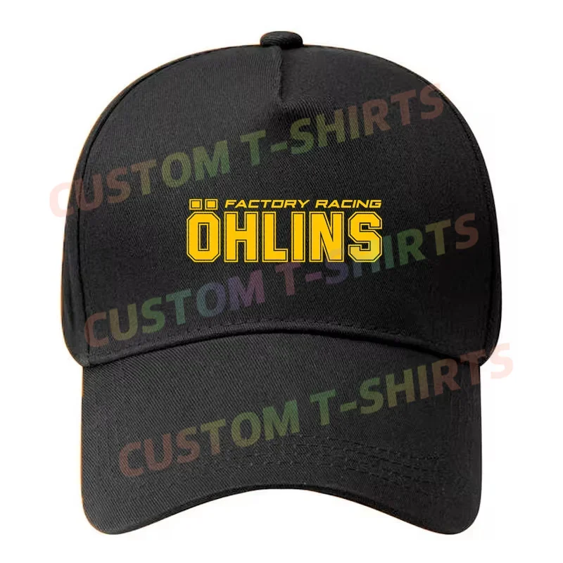 

Black Cap Ohlins Factory Racing Shocks Logo Baseball Cap Snapback Caps Casquette Hats Fitted Gorras Hip Hop Dad Hats Unisex