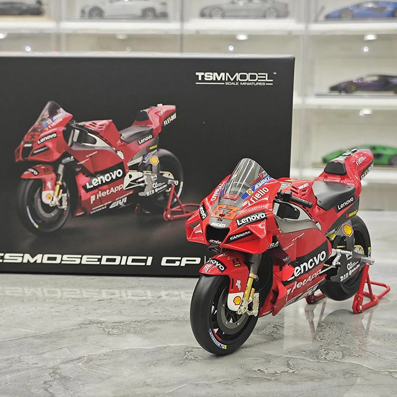 TSM 1/12 Ducati Desmosedici GP22 modèle de moto ornement de chambre modèle garçon à collectionner modèles de moto en alliage jouet de noël cadeau