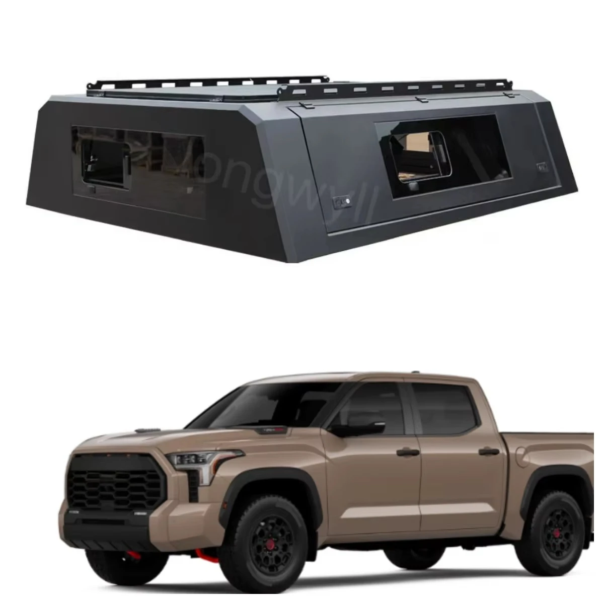 

Customized Hard Aluminum Truck Tub Topper for Tundra Land Cruiser Waterproof Camper Shell Smart Cap Sports with Key Lock