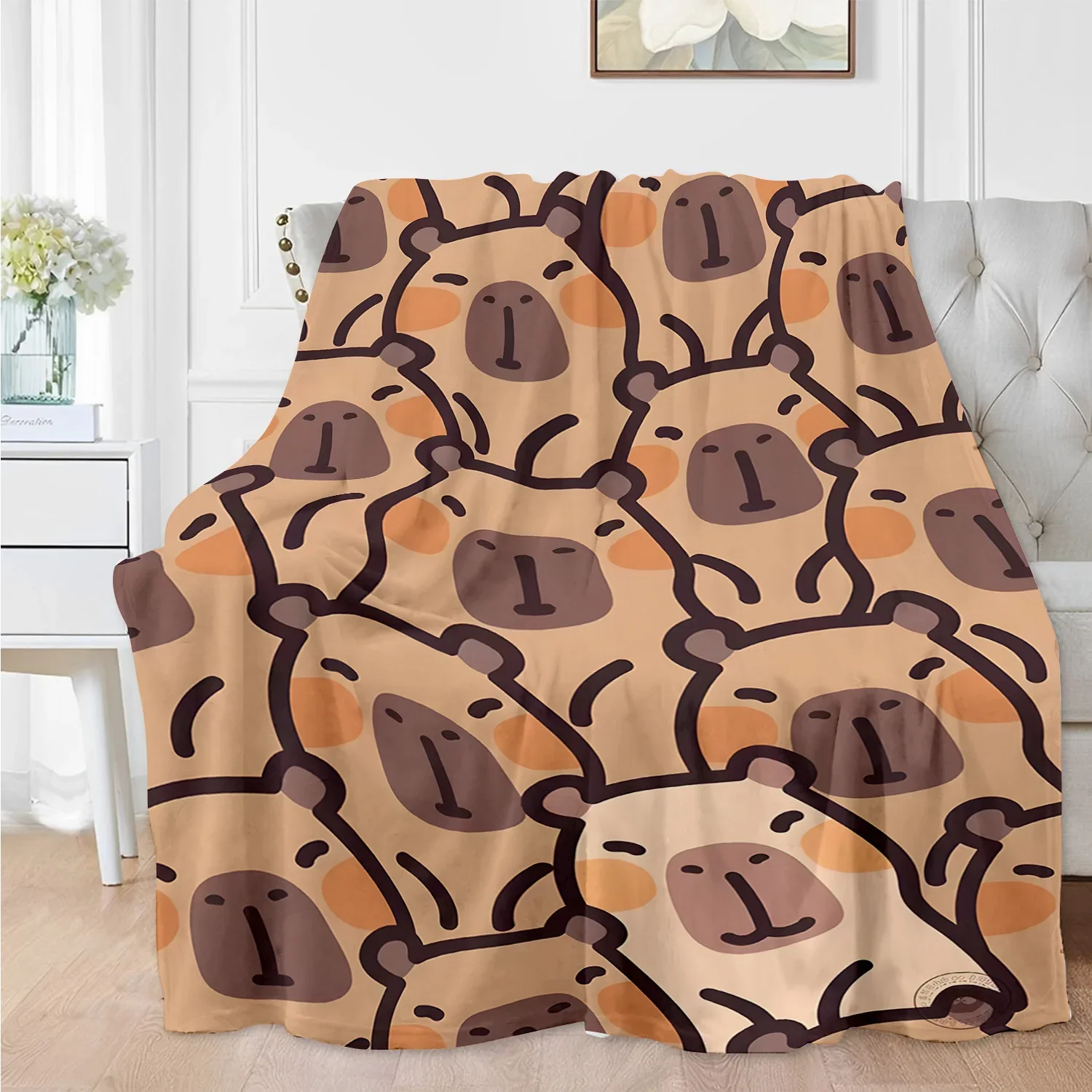 Therapeutic Capybara Fashion Blanket Ultra Soft Lightweight For Adult Couple Birthday Gift