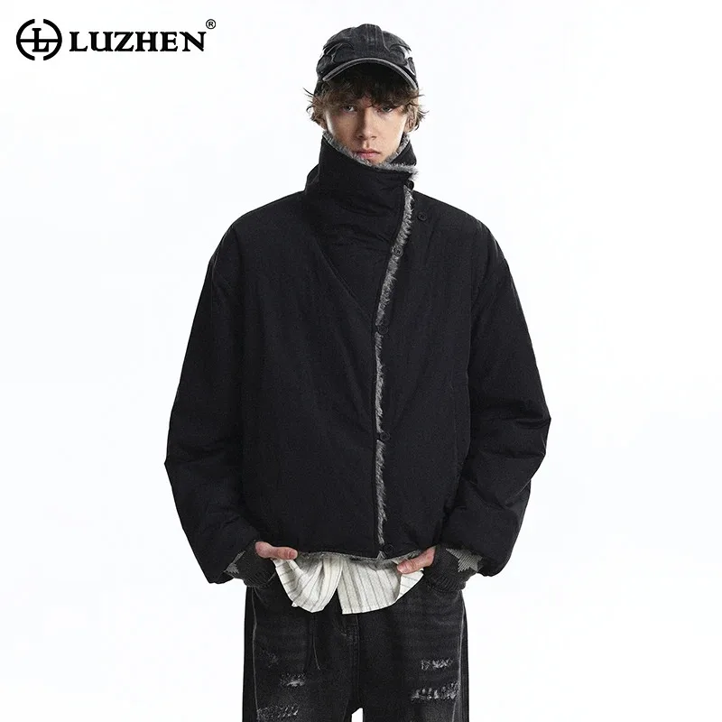 LUZHEN Liner 2026 Winter Original Double-sided Design Warm Fleece Parka Jacket Men's Fashion Handsome Casual Padded Coat JY9147