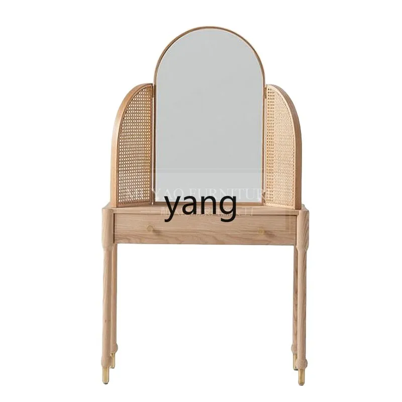 

YHM modern simple log style dressing table household small apartment
