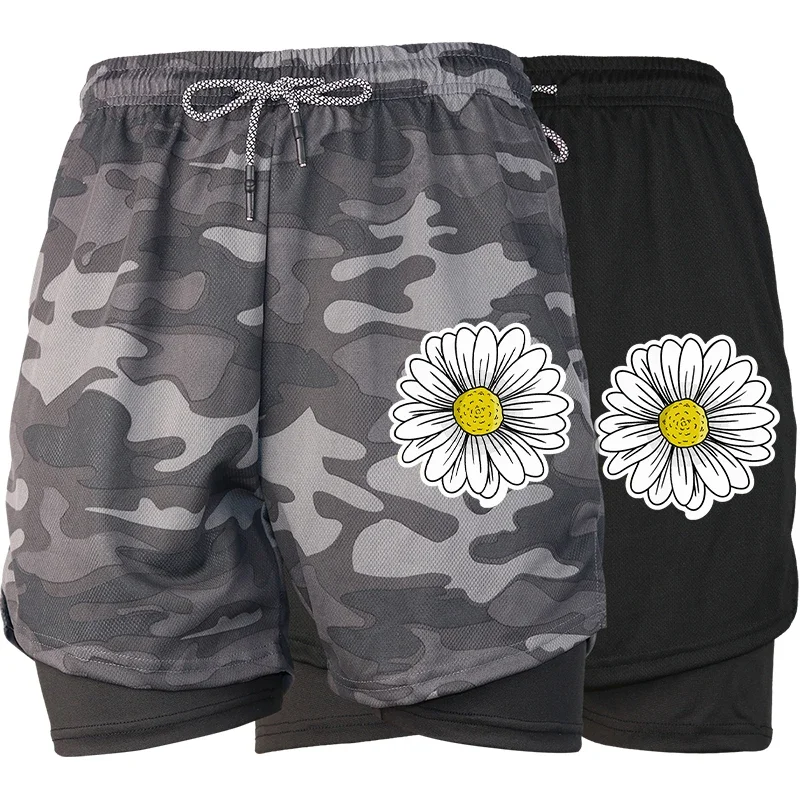 

Мужские узкие спортивные шорты для фитнеса с несколькими карманами и принтом на подкладке, повседневные пляжные шорты для тренировок в повседневном стиле