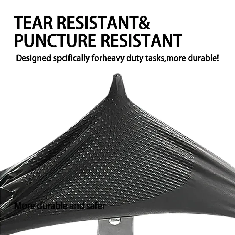 8Milヘビーデューティーブラックニトリルグローブ使い捨て滑り止めガーデニンググローブ、ダイヤモンドテクスチャグリップ付きクリーニング作業用手袋