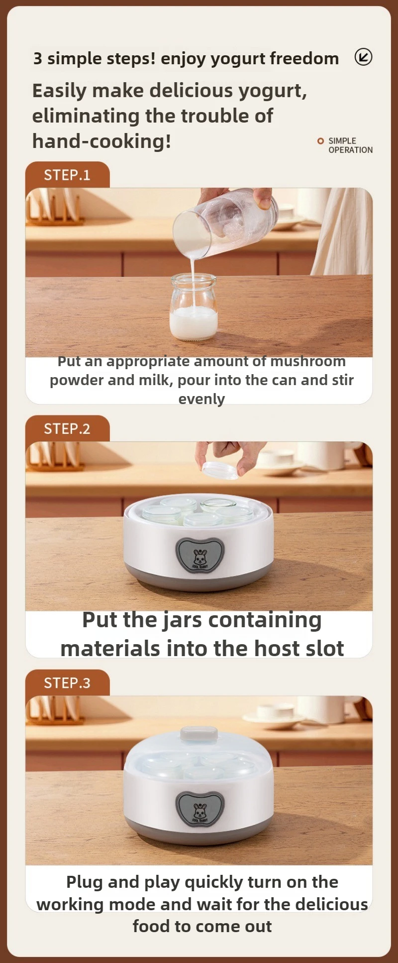 홈 304 스테인레스 스틸 요구르트 기계 완전 자동 소형 요구르트 기계 DIY 지능형 일정한 온도 타이밍