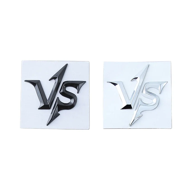 

3D Metal Zinc Alloy Car Styling VS Car Emblem Stickers Badge Body Tailgate for All Models Displaceme Decorative Car Stickers