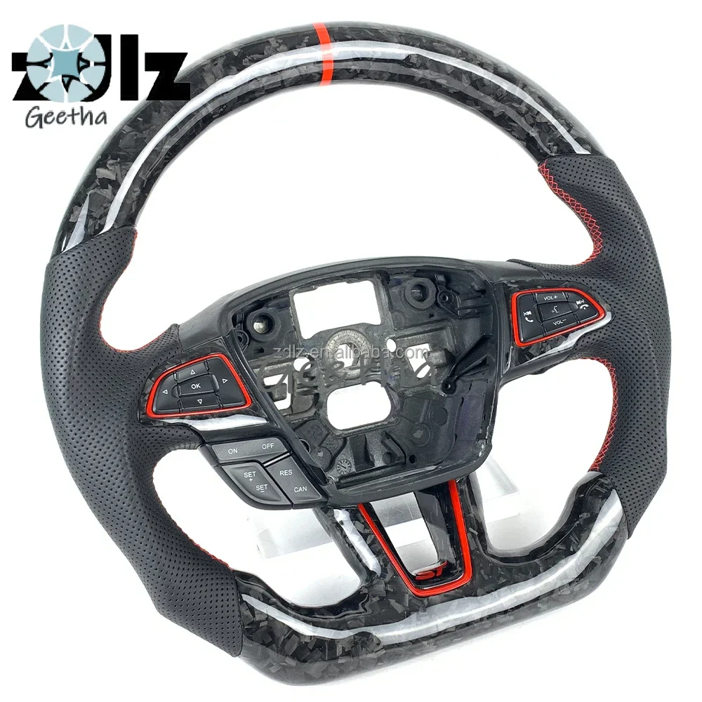 

Custom Forged Carbon Fiber Steering Wheel for Ford Focus MK3 2015 2016 2017 MK4 ST RS Car Interior Accessories Steering Wheel