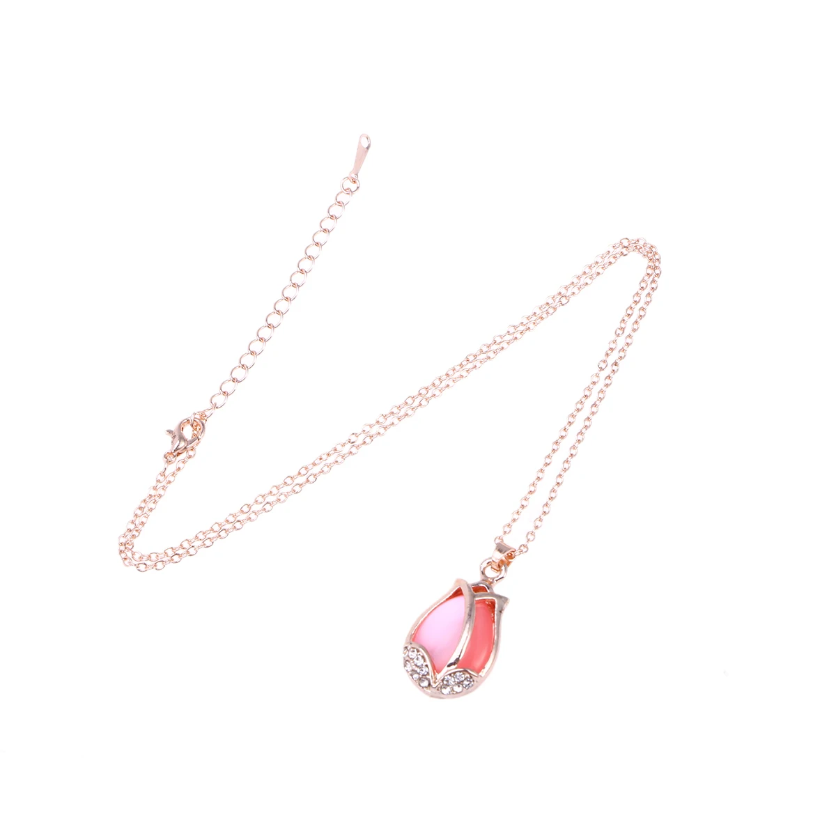 

Tulip Pendant Necklace Woman Wedding Trendy Cute Women Couple for Flower Cartoon Bubble Miss