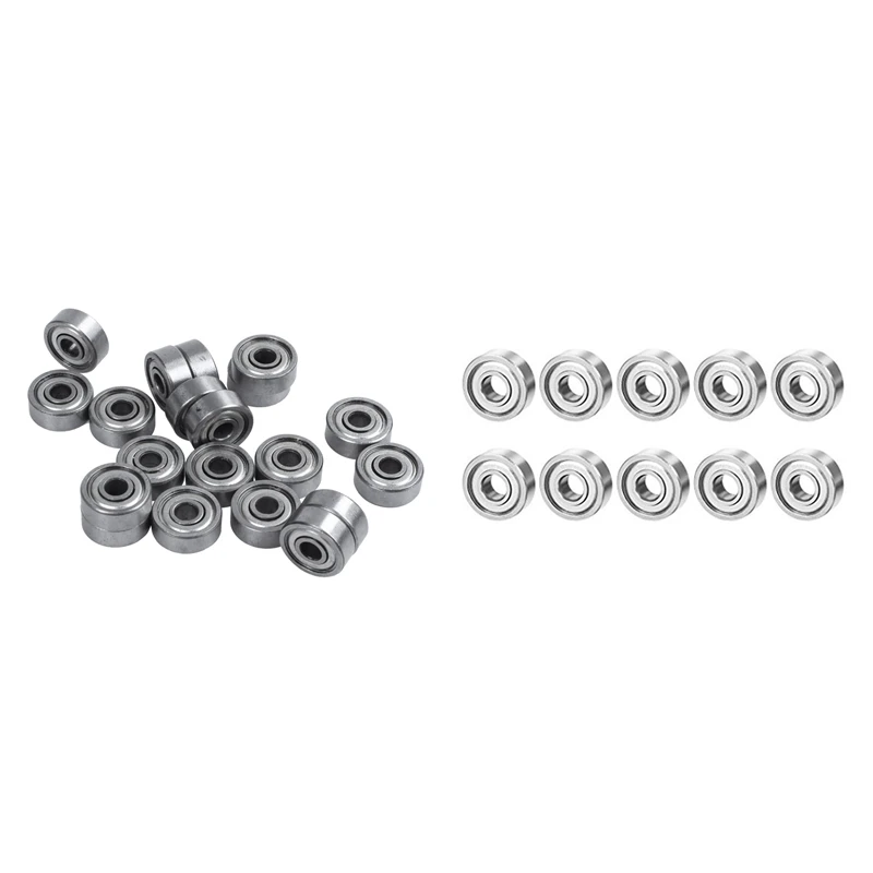 20 Pcs 624ZZ 4Mm X 13Mm X 5Mm Carbon Steel Shielded Radial Ball Bearings Deep Groove Ball Bearings & 10 Bearing 604ZZ 4X12 Shiel