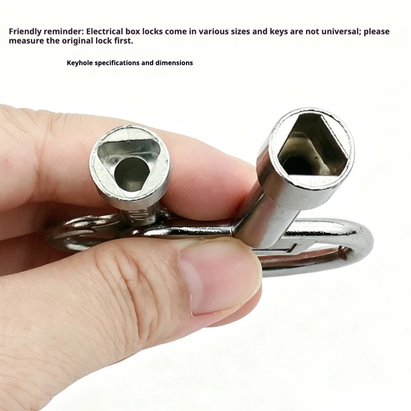 Multi-Purpose Triangle Wrench Water Valve Key Cabinet & Elevator Door Locking Tool Durable Triangle Key for Home And Office Use