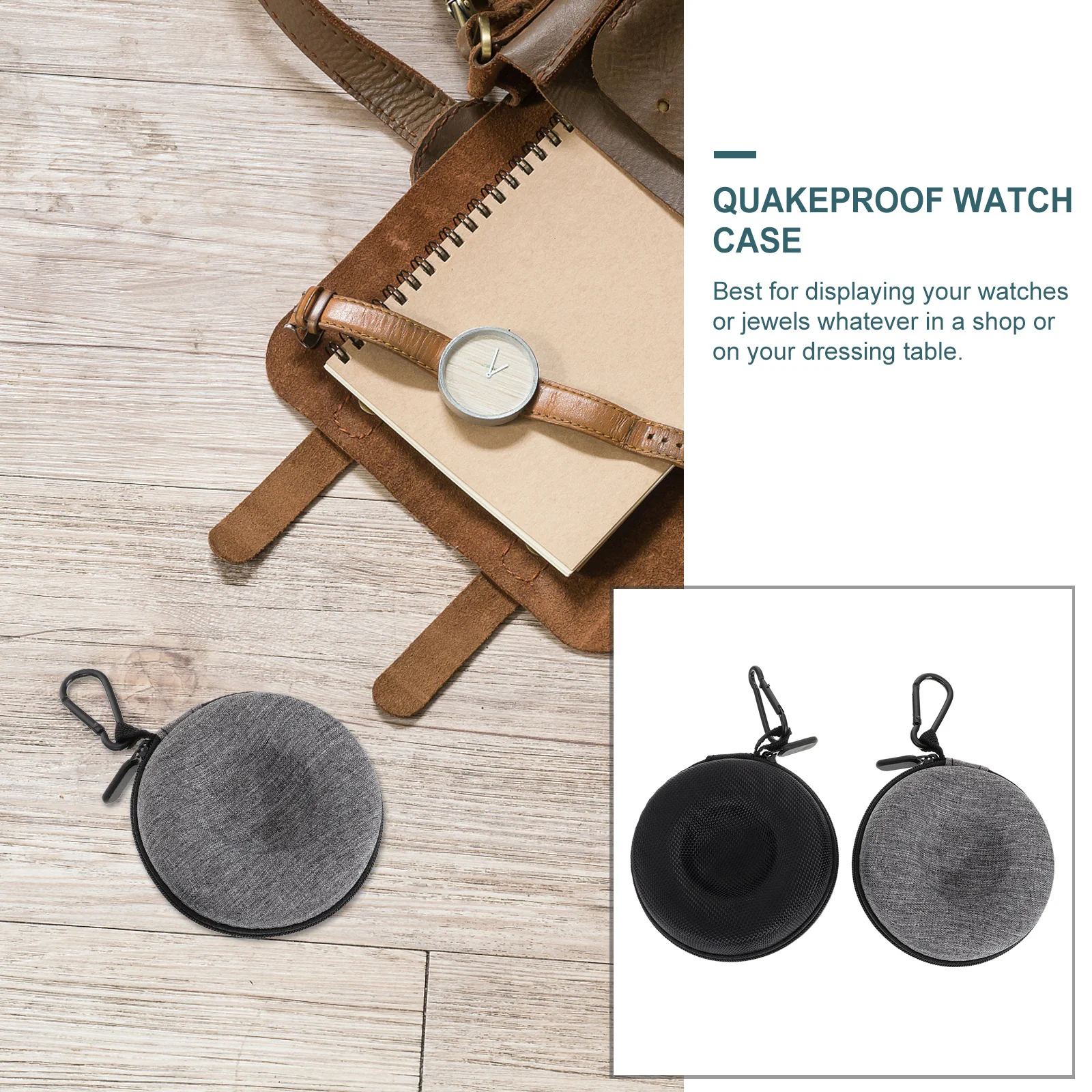 

2pcs Watch Storage Cases High Grade Durable Anti-Vibration Box Holder For Collection Display Container