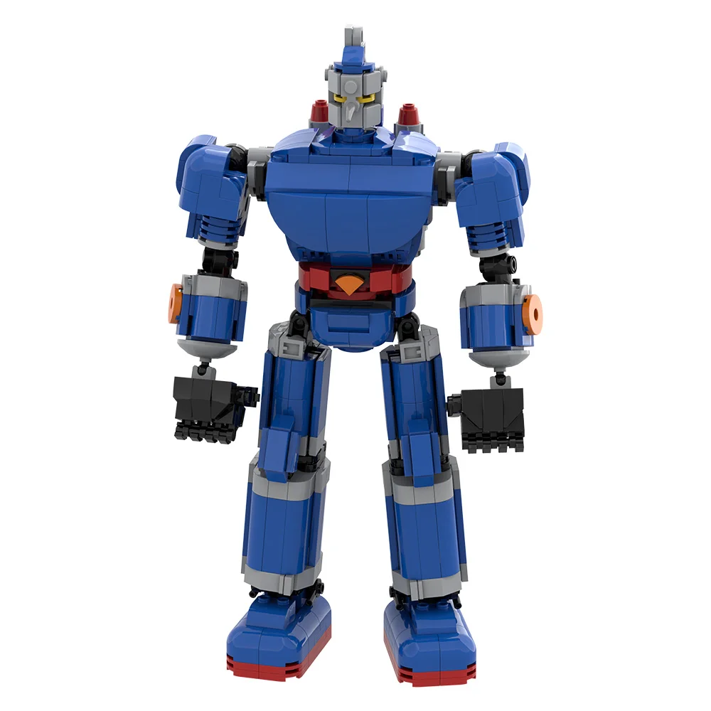 MOC Manga japonesa 28 Gigantoreds Robot de bloques de construcción modelo Gokineds azul mecha Tetsujineds ladrillos juguete ensamblado regalo para niños