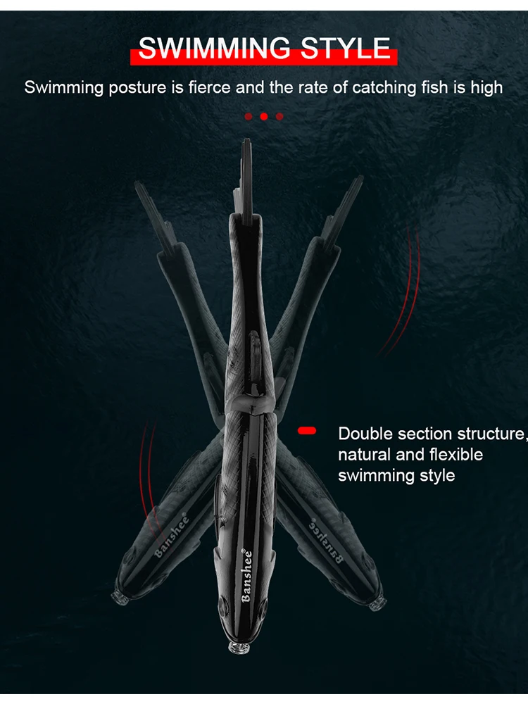 Swimbait Angeln 20 cm 90g 3,17 unzen Köder Sinkende Wobbler Künstliche Harte Angeln Köder Multi Segmente 2-gelenk Köder Für Hecht Bass – Detail 4