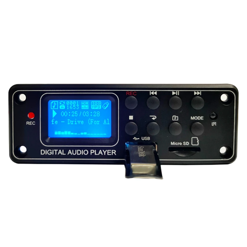 TPM006D Digital Audio Decoder Board Bluetooth FM USB SD AUX Multi-function Music Player Module