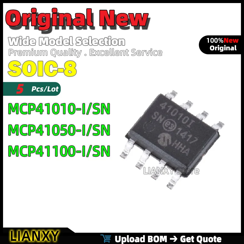 5Pcs SOIC-8 MCP4101…