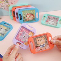 5Pcs Mini Gravity Balance 3D Maze Ball Memory Sequential Puzzle Toys For Kids Montessori Early Education Toys Challenges Game